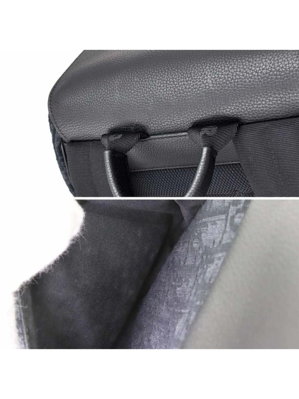 Dior Oblique Backpack Canvas Leather Black - Picture 9 of 10